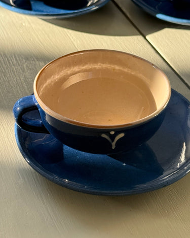 Blue ceramic cups (9 sets) - NEROLI