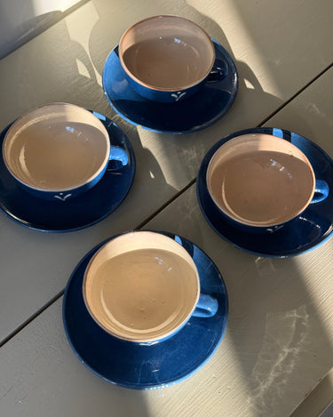 Blue ceramic cups (9 sets) - NEROLI