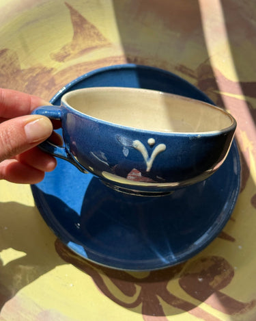 Blue ceramic cups (9 sets) - NEROLI