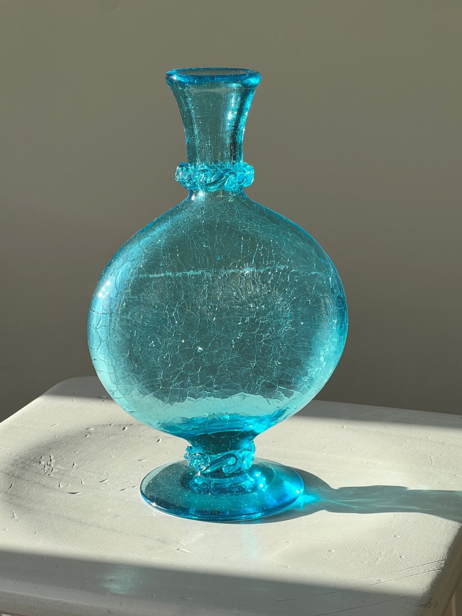 Blue craquelé vase - NEROLI