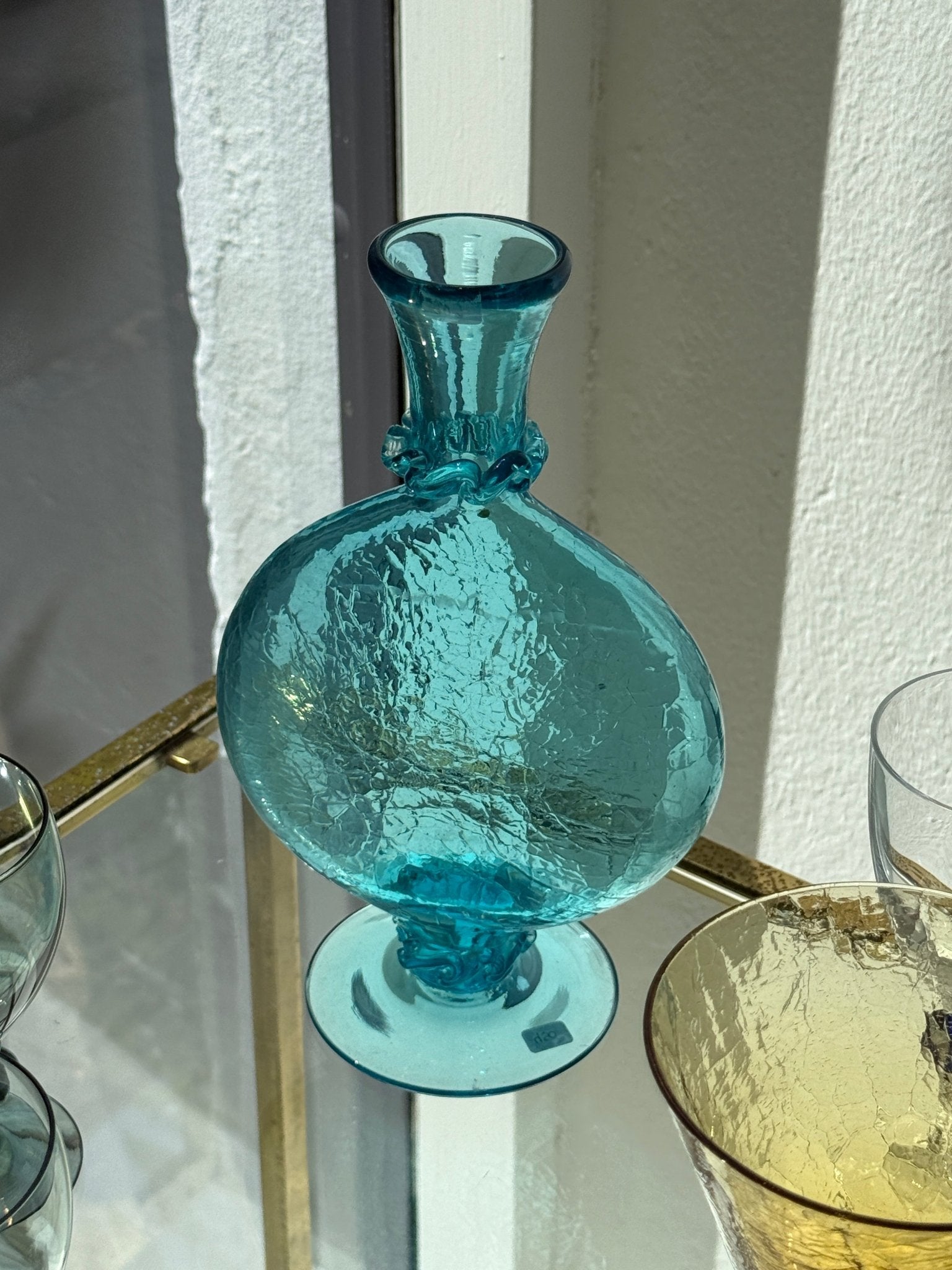 Blue craquelé vase - NEROLI