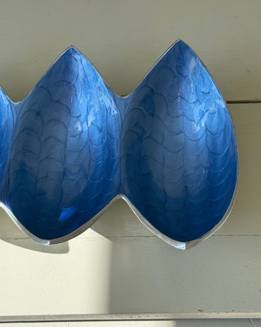 Blue enamel platter - NEROLI
