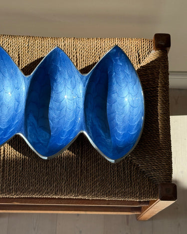 Blue enamel platter - NEROLI