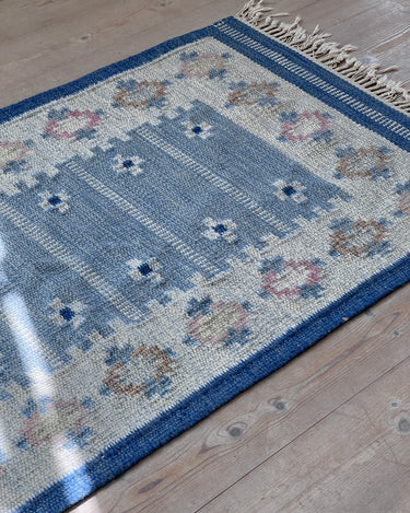 Blue flatweave rug - NEROLI