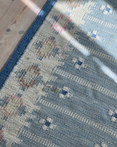 Blue flatweave rug - NEROLI