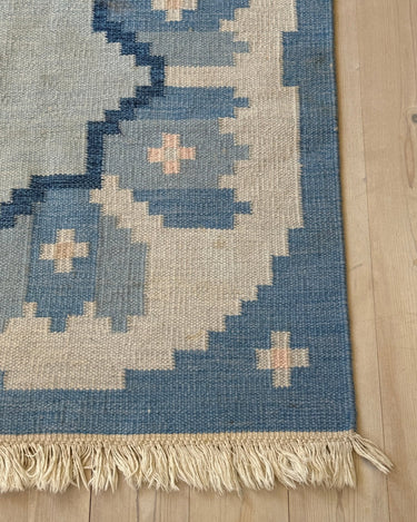 Blue flatweave rug - NEROLI