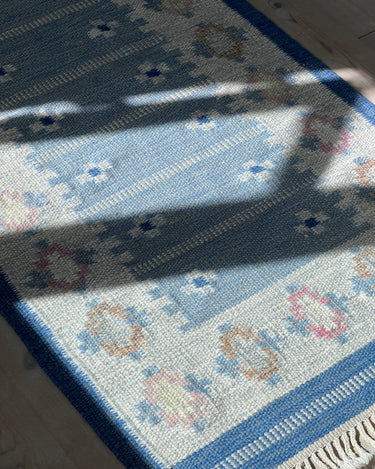 Blue flatweave rug - NEROLI