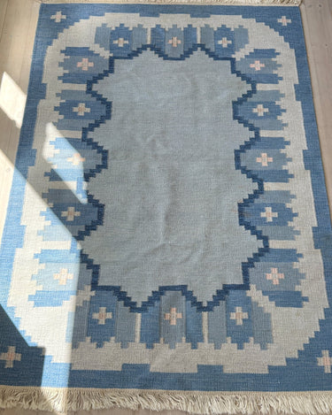 Blue flatweave rug - NEROLI