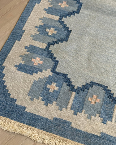 Blue flatweave rug - NEROLI