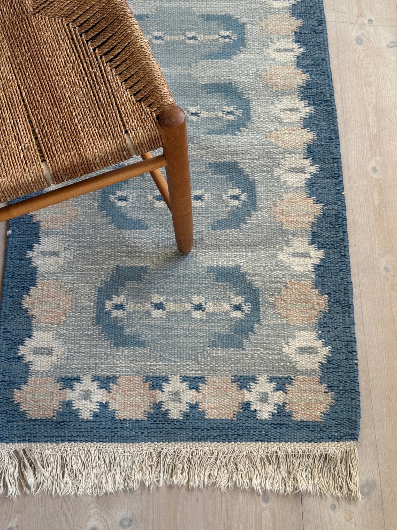Blue flatweave rug - NEROLI