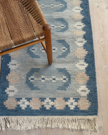 Blue flatweave rug - NEROLI