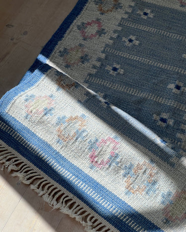 Blue flatweave rug - NEROLI