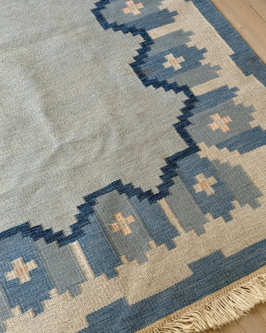 Blue flatweave rug - NEROLI