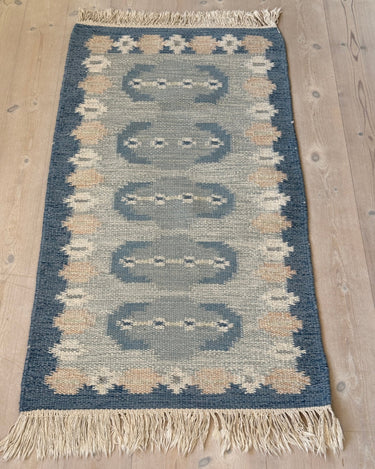 Blue flatweave rug - NEROLI