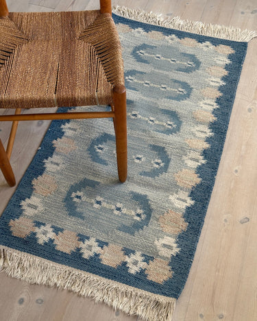 Blue flatweave rug - NEROLI
