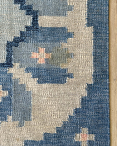 Blue flatweave rug - NEROLI