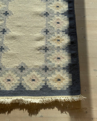 Blue flatweave runner - NEROLI
