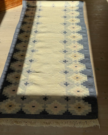 Blue flatweave runner - NEROLI
