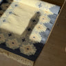 Blue flatweave runner - NEROLI