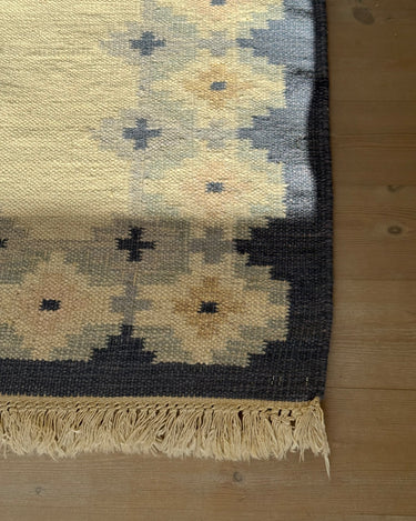 Blue flatweave runner - NEROLI