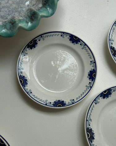 Blue floral cake plates (10 pcs) - NEROLI