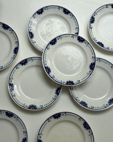 Blue floral cake plates (10 pcs) - NEROLI