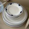 Blue floral cake plates (10 pcs) - NEROLI