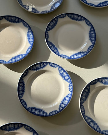 Blue floral cake plates (8 pcs) - NEROLI