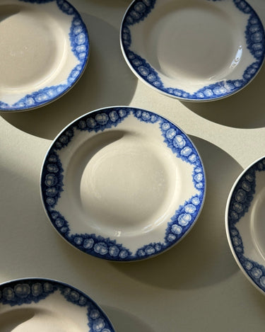 Blue floral cake plates (8 pcs) - NEROLI