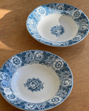 Blue floral cereal bowls - NEROLI