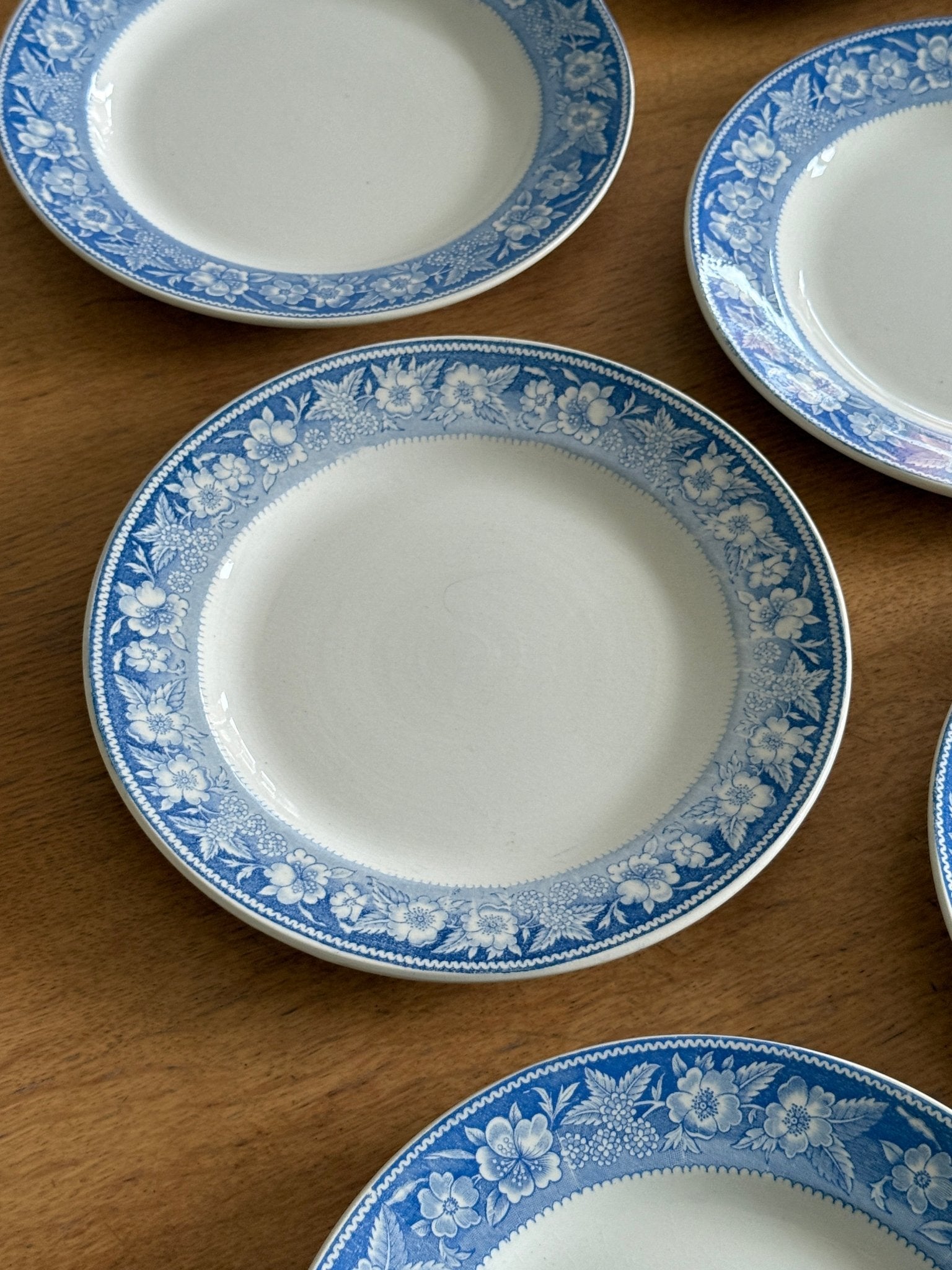 Blue floral dinner plates (10 pcs) - NEROLI