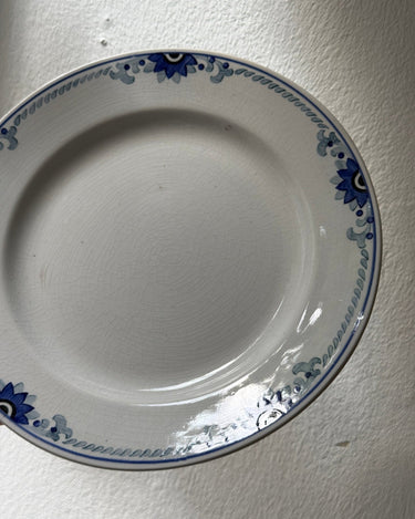 Blue floral dinner plates (12 pcs) - NEROLI