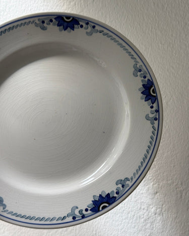 Blue floral dinner plates (12 pcs) - NEROLI