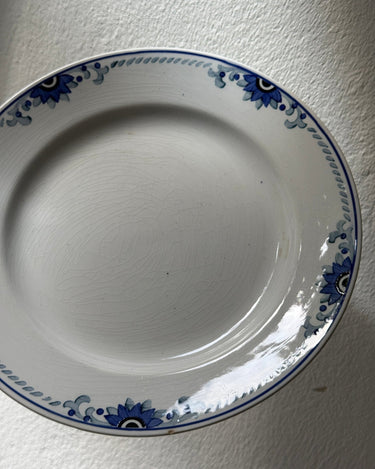 Blue floral dinner plates (12 pcs) - NEROLI