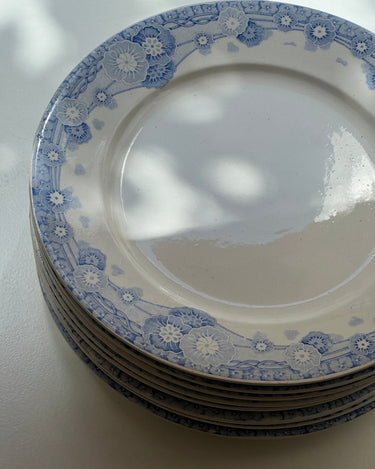 Blue floral dinner plates (7 pcs) - NEROLI