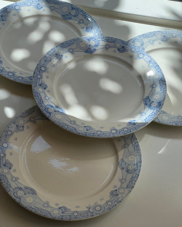 Blue floral dinner plates (7 pcs) - NEROLI