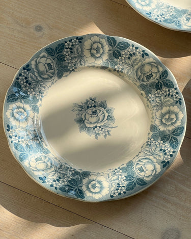 Blue floral lunch plates (6 pcs) - NEROLI