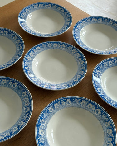 Blue floral pasta plates (10 pcs) - NEROLI