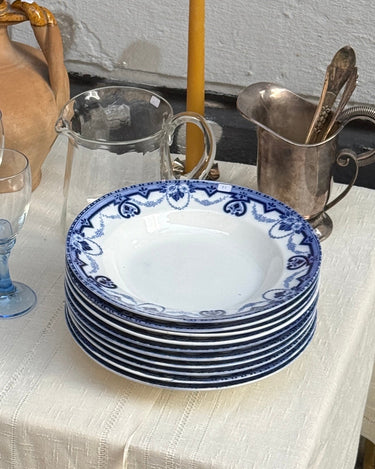 Blue floral pasta plates (10 pcs) - NEROLI