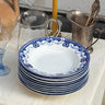 Blue floral pasta plates (10 pcs) - NEROLI