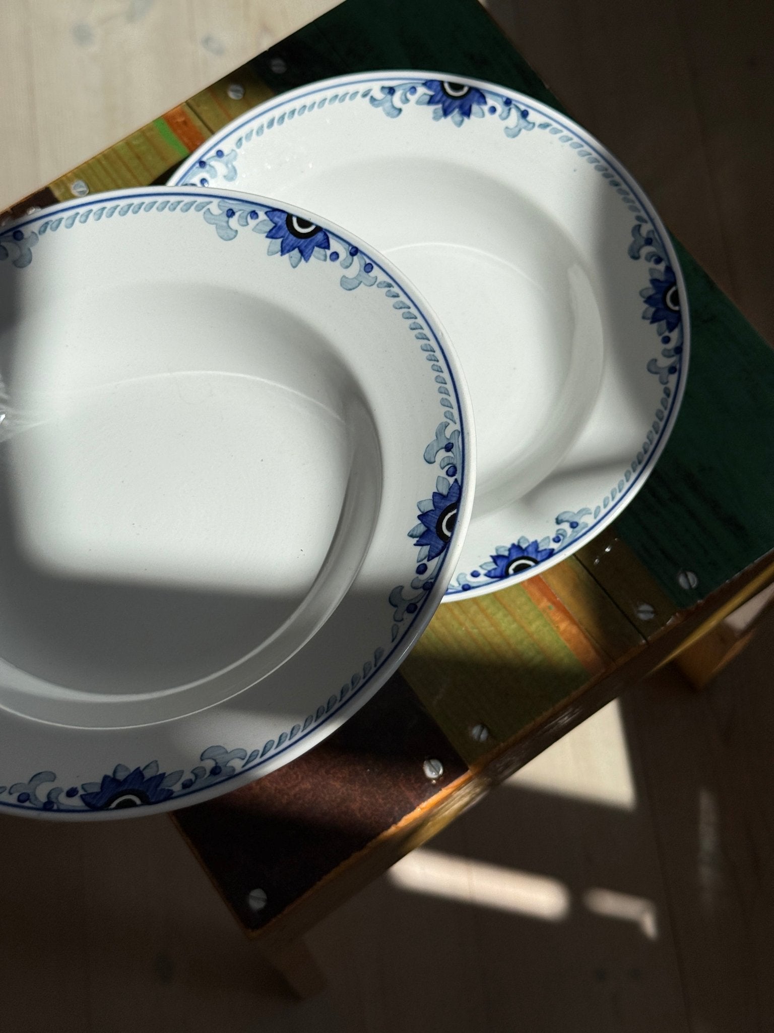 Blue floral pasta plates (10 pcs) - NEROLI