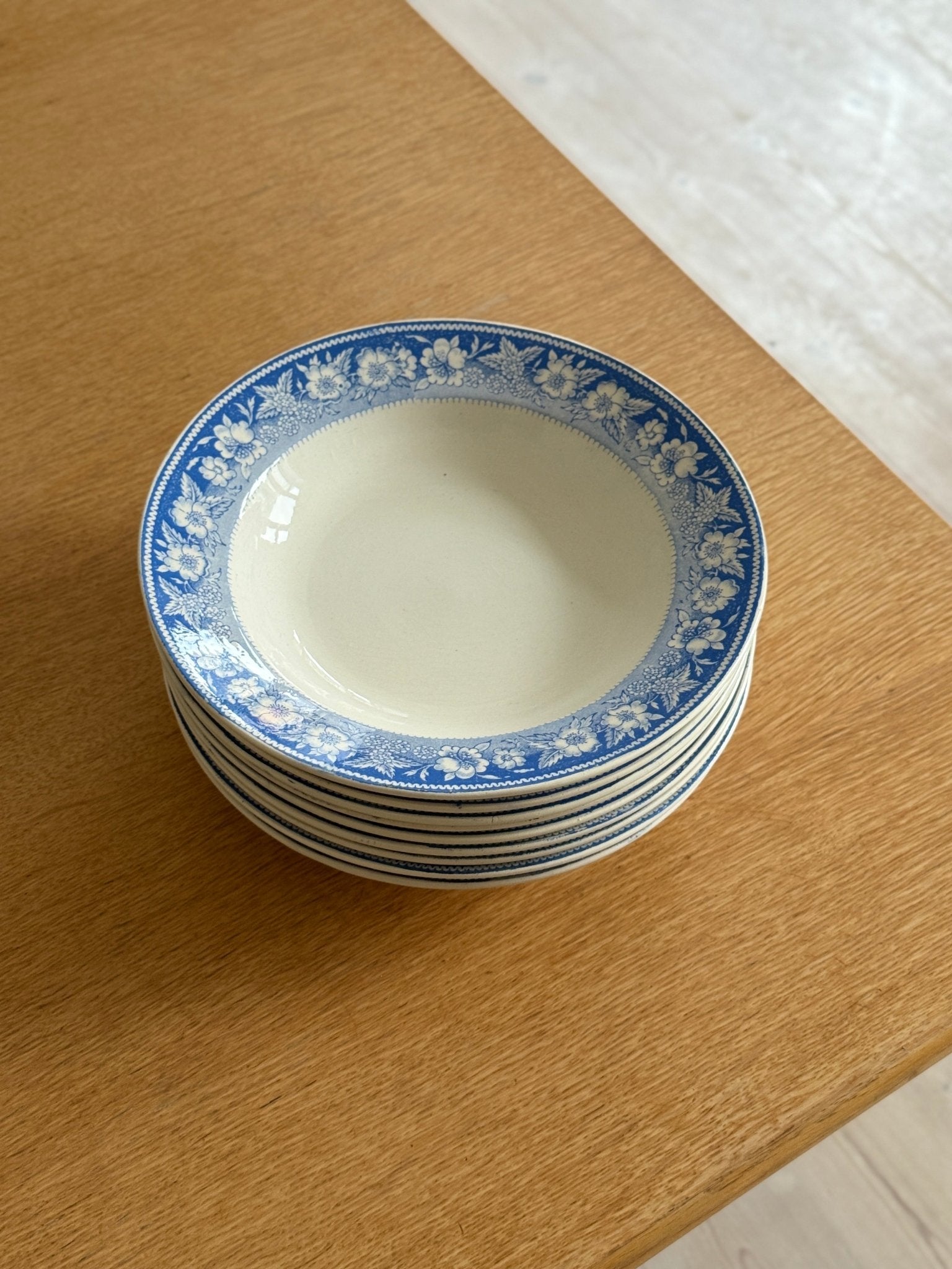 Blue floral pasta plates (10 pcs) - NEROLI