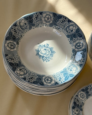 Blue floral pasta plates (12 pcs) - NEROLI