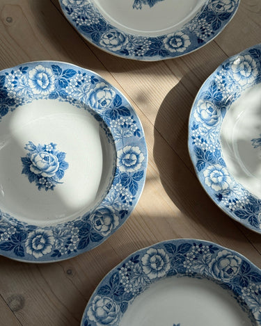 Blue floral pasta plates (4 pcs) - NEROLI