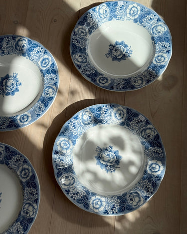 Blue floral pasta plates (4 pcs) - NEROLI