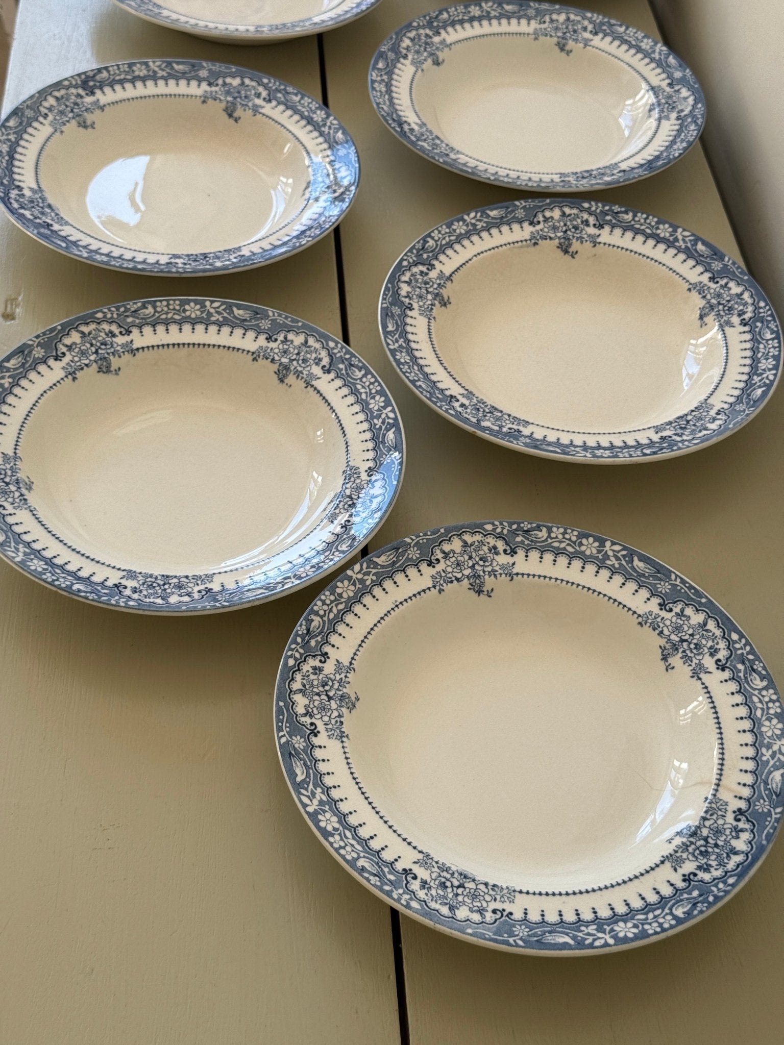 Blue floral pasta plates (4 pcs) - NEROLI
