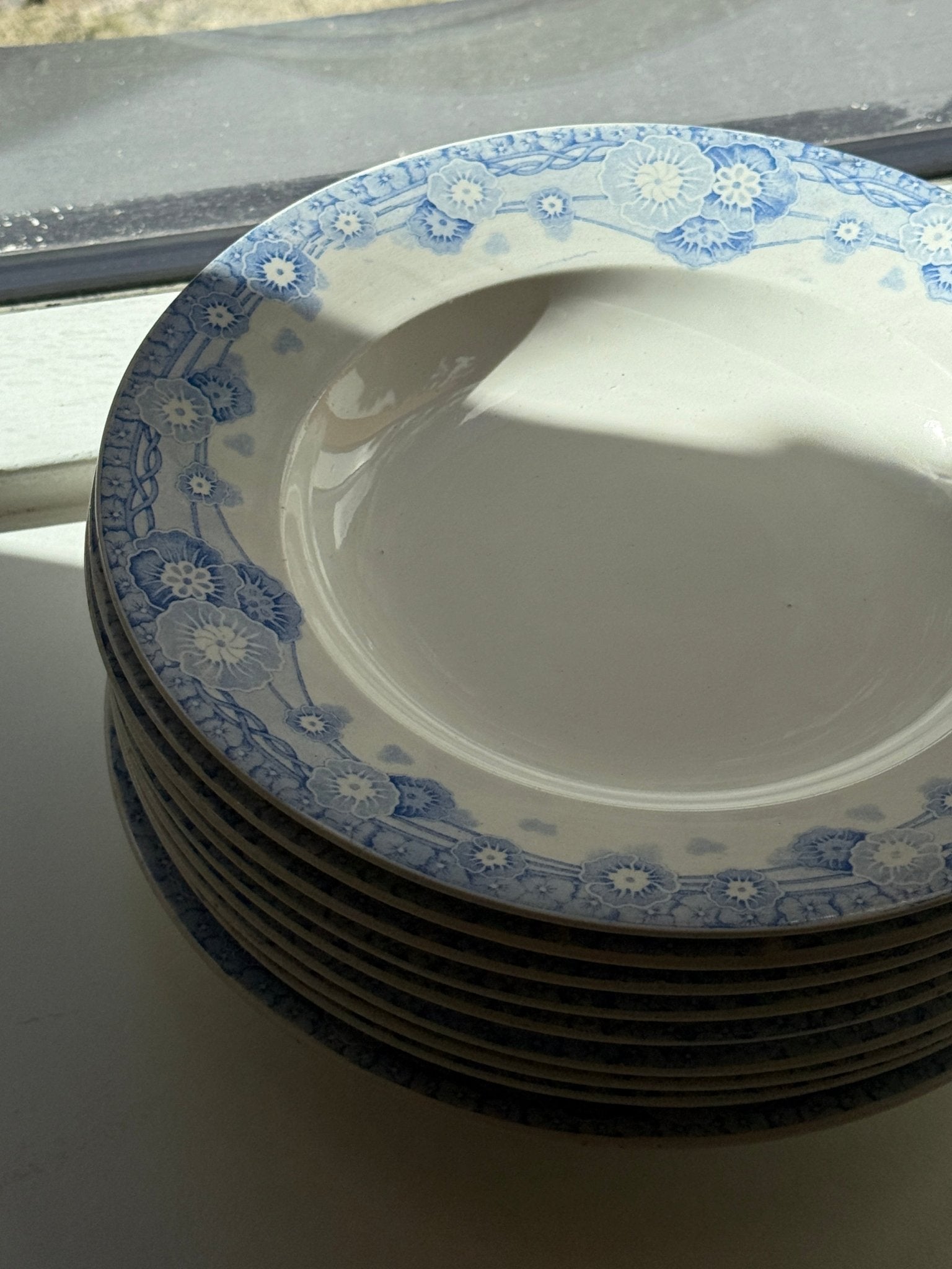 Blue floral pasta plates (9 pcs) - NEROLI