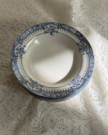 Blue floral pasta plates (9 pcs) - NEROLI