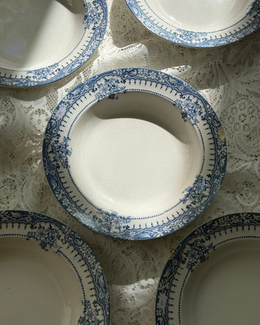 Blue floral pasta plates (9 pcs) - NEROLI