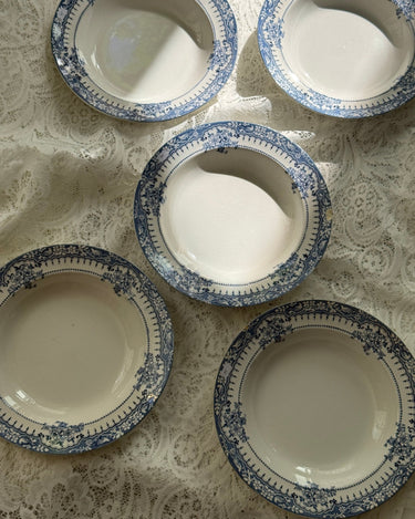 Blue floral pasta plates (9 pcs) - NEROLI